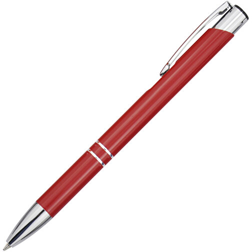 Moneta Kugelschreiber Aus Recyceltem Aluminium , rot, Recycled Aluminium, ABS Kunststoff, Eisen, 13,60cm (Länge), Bild 3