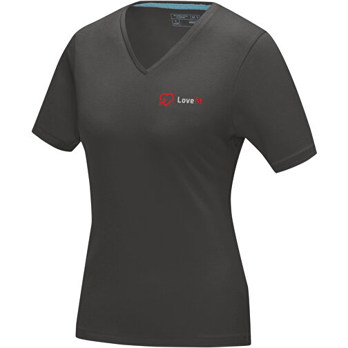 Kawartha T-Shirt Für Damen Mit V-Ausschnitt , Green Concept, storm grey, Single jersey Strick 95% Bio Baumwolle, 5% Elastan, 200 g/m2, S, , Bild 2