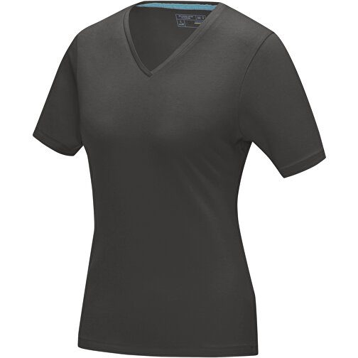 Kawartha T-Shirt Für Damen Mit V-Ausschnitt , Green Concept, storm grey, Single jersey Strick 95% Bio Baumwolle, 5% Elastan, 200 g/m2, XS, , Bild 1