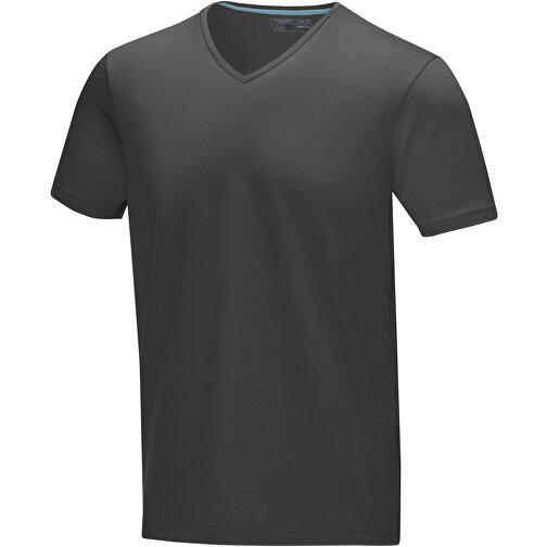 Kawartha T-Shirt Für Herren Mit V-Ausschnitt , Green Concept, storm grey, Single jersey Strick 95% Bio Baumwolle, 5% Elastan, 200 g/m2, L, , Bild 1