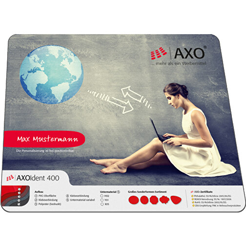 AXOPAD® Mousepad AXOIdent 400, 20 x 20 cm kvadratisk, 2,3 mm tyk, Billede 1