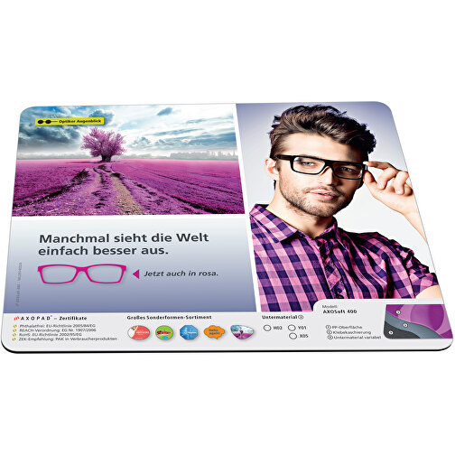 AXOPAD® Skrivbordsunderlägg AXOSoft 500, 50 x 33 cm rektangulärt, 1,6 mm tjockt, Bild 1
