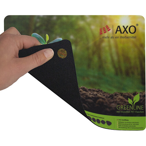 AXOPAD® Mousepad AXOTop Green 400, 24 x 19,5 cm rektangulær, 1,5 mm tyk, Billede 2