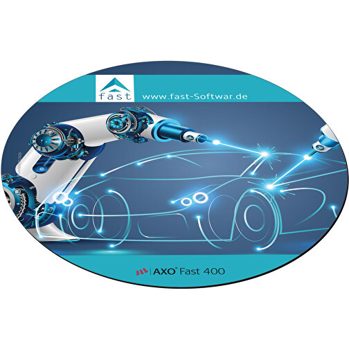 AXOPAD® Mousepad AXOFast 400, 24 x 19,5 cm owalny, grubosc 1 mm, Obraz 1