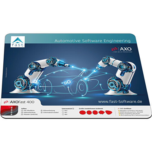 AXOPAD® Mousepad AXOFast 400, prostokatny 24 x 19,5 cm, grubosc 2,3 mm, Obraz 1