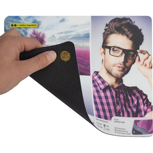 AXOPAD® Mousepad AXOSoft 400, kwadrat 20 x 20 cm, grubosc 1,1 mm, Obraz 2