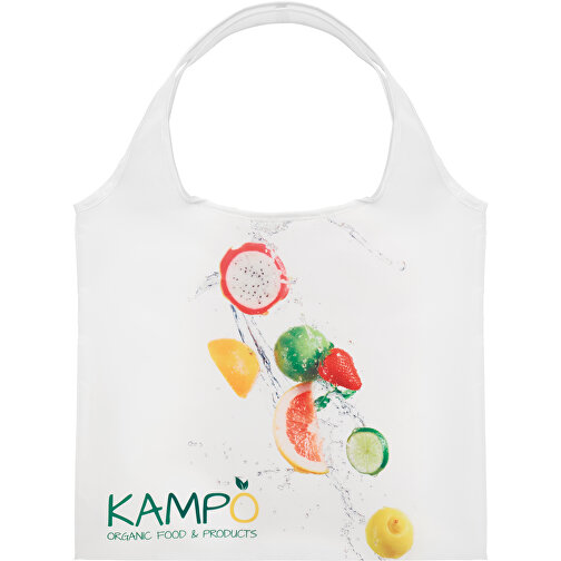 Full Color Faltbare RPET Einkaufstasche , weiß, RPET, 56,00cm x 41,00cm (Höhe x Breite), Bild 3
