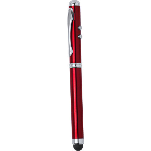 Kugelschreiber Laser Snarry , rot, Metall, 12,30cm (Breite), Bild 1