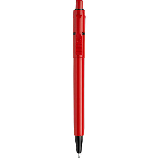 Kugelschreiber Baron Extra Hardcolour , rot / schwarz, ABS, 13,30cm (Länge), Bild 1