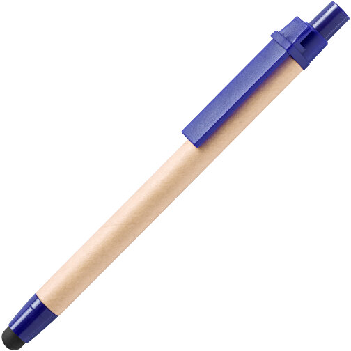 Kugelschreiber Pointer Than , blau, Reclycling Pappe, 13,80cm (Breite), Bild 2