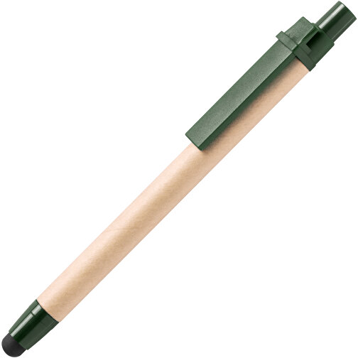 Kugelschreiber Pointer Than , grün, Reclycling Pappe, 13,80cm (Breite), Bild 2