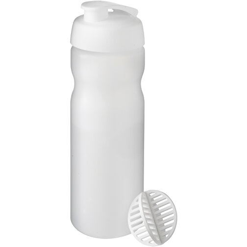 Baseline Plus 650 Ml Shakerflasche , weiss / klar mattiert, HDPE Kunststoff, PP Kunststoff, PP Kunststoff, 22,30cm (Höhe), Bild 1