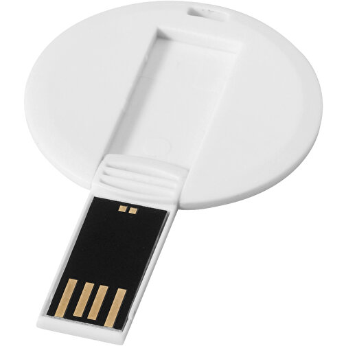 Round Credit Card USB-Stick , weiß MB , 32 GB , Kunststoff MB , 0,10cm (Höhe), Bild 1