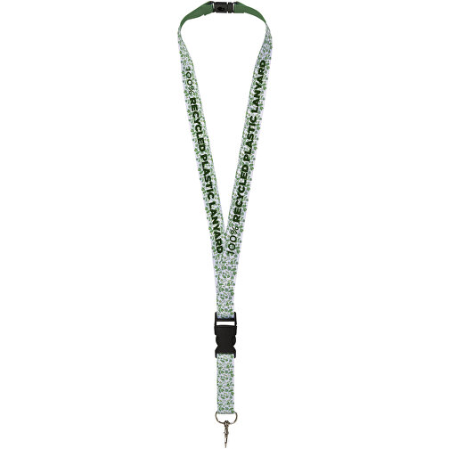 Balta Schlüsselband Aus Recyceltem PET Kunststoff Mit Sicherheitsverschluss , Green Concept, weiß, Polyester, Recycled PET, 15mm, 97,50cm x 1,50cm (Länge x Breite), Bild 1