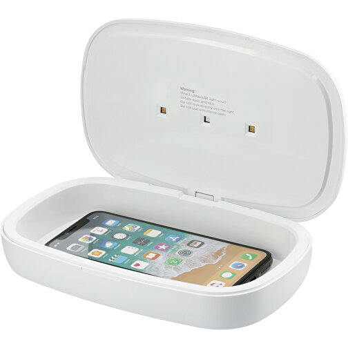 Desinfectante UV para smartphone con base de carga inalámbrica de 5 W 'Capsule', Imagen 1