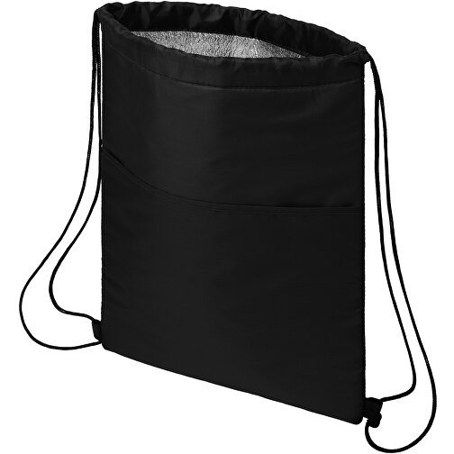 Oriole Kühltasche Mit Kordelzug 5L , schwarz, 210D Polyester, 32,00cm x 43,00cm (Länge x Höhe), Bild 6