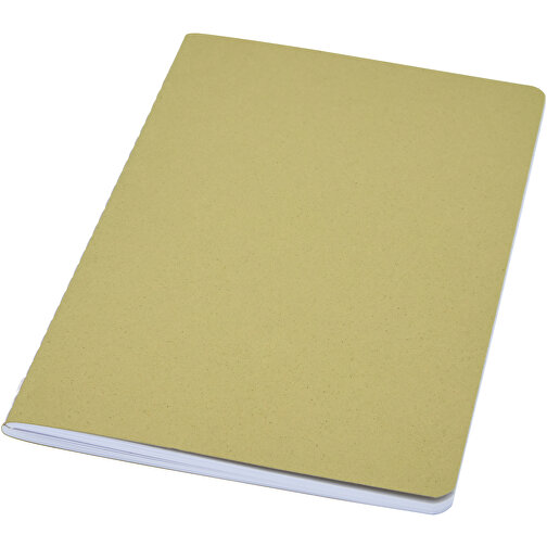 Fabia Notizbuch Mit Cover Aus Crush Papier , Green Concept, olive, Crush Papier, Recyceltes Papier, 20,50cm x 12,30cm (Länge x Breite), Bild 1