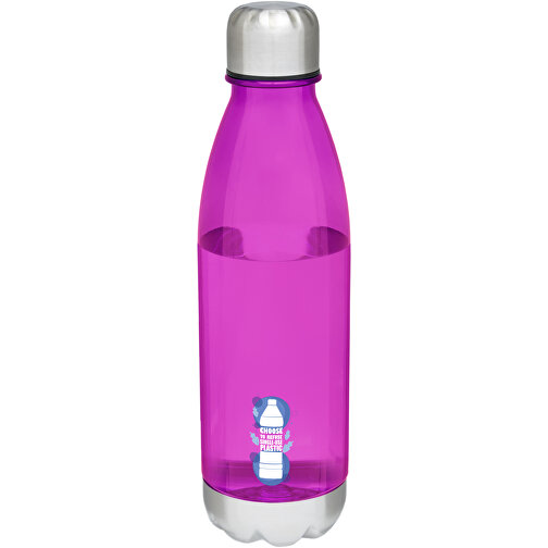 Cove 685 Ml Sportflasche , transparent pink, SK Plastic, Edelstahl, 25,30cm (Höhe), Bild 2