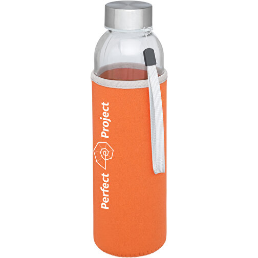 Bodhi 500 Ml Glas-Sportflasche , orange, Glas, Neopren, Edelstahl, 22,10cm (Höhe), Bild 2
