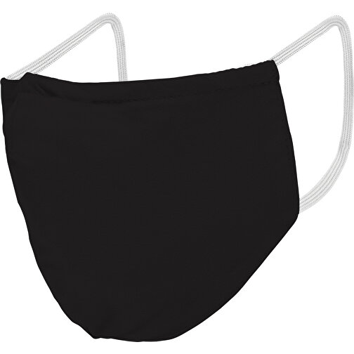 Mund-Nasen-Maske Deluxe , schwarz, Polyester, 21,00cm x 12,00cm (Länge x Breite), Bild 2
