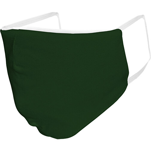 Mund-Nasen-Maske Deluxe , dunkelgrün, Baumwolle, 21,00cm x 12,00cm (Länge x Breite), Bild 2