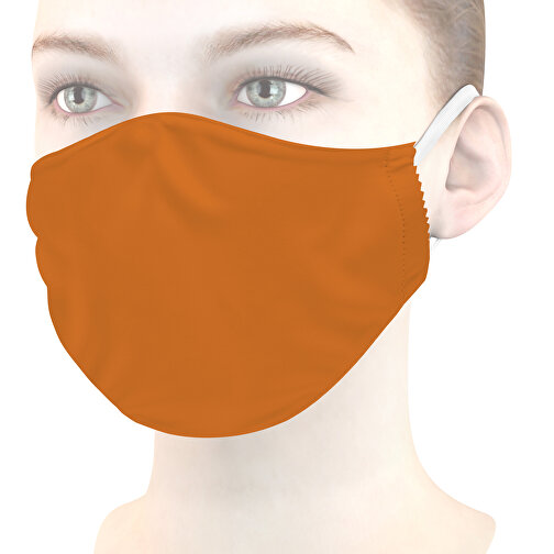 Mikrofaser-Kindermaske , orange, 70% Polyester, 30% Polyamid, 17,00cm x 6,00cm (Länge x Breite), Bild 1