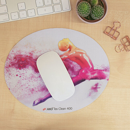 AXOPAD® Mousepad AXOTex Clean 400, 24 x 19,5 cm owalny, grubosc 1 mm, Obraz 5