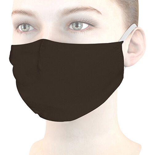 Mund-Nasen-Maske Deluxe , walnuss, Baumwolle, 21,00cm x 12,00cm (Länge x Breite), Bild 1