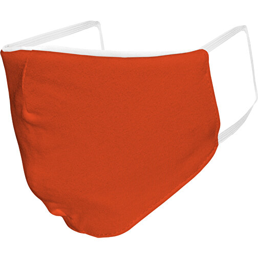 Mund-Nasen-Maske Deluxe , orange, Baumwolle, 21,00cm x 12,00cm (Länge x Breite), Bild 2