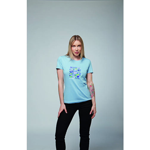 T-Shirt - Regent Women , Sol´s, aqua, Baumwolle, XL, 67,00cm x 50,00cm (Länge x Breite), Bild 4