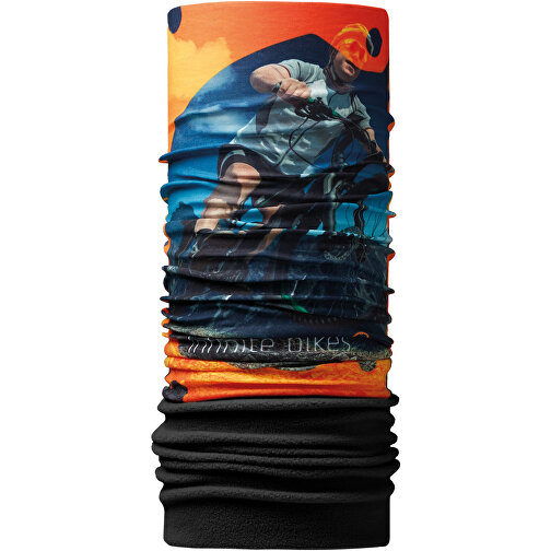 Multifunktions-Schal In Papiermanschette , schwarz, Polyester, 70,00cm x 25,00cm (Länge x Breite), Bild 1