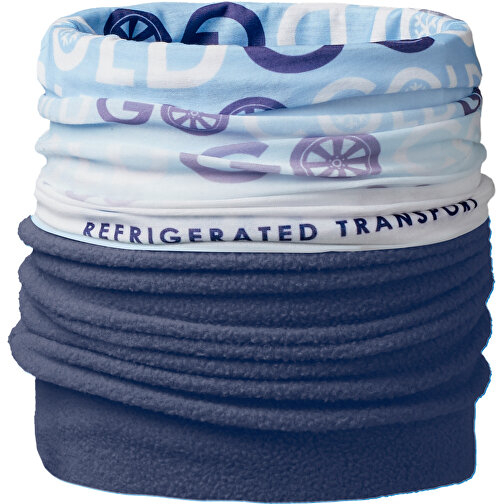 Multifunktions-Schal In Papiermanschette , blau, Polyester, 70,00cm x 25,00cm (Länge x Breite), Bild 2