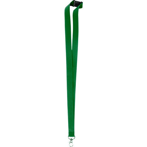 25 Mm Sicherheits Lanyard , dunkelgrün, Polyester, 90,00cm x 2,50cm (Länge x Breite), Bild 1