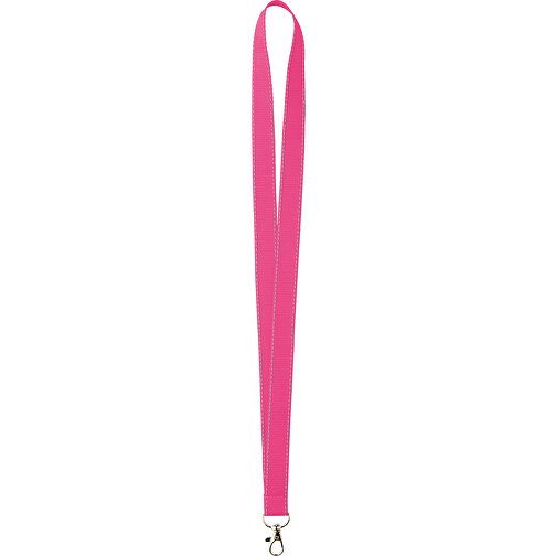 25 Mm Lanyard Mit Reflektierenden Fäden , rosa, Polyester, 90,00cm x 2,50cm (Länge x Breite), Bild 1