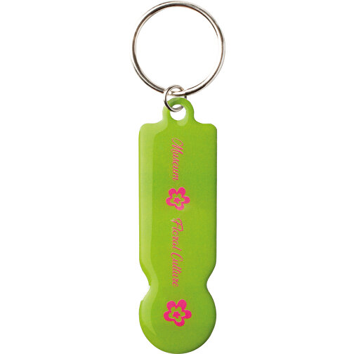 Porte-clés à puce pour panier d'achat en couleur (argenté