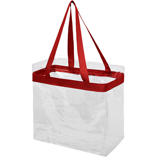 Hampton Tragetasche 13L , rot / transparent klar, PVC, 30,50cm x 30,50cm x 15,20cm (Länge x Höhe x Breite), Bild 1