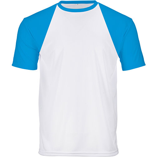 Reglan T-Shirt Individuell - Vollflächiger Druck , karibikblau, Polyester, M, 70,00cm x 104,00cm (Länge x Breite), Bild 1