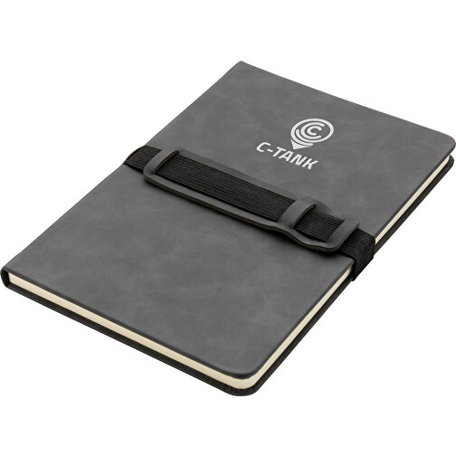 Luksus A5 hardcover PU notesbog med telefon og penne holder., Billede 8