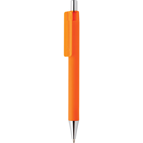 X8 Stift Mit Smooth-Touch, Orange , orange, ABS, 14,00cm (Höhe), Bild 1