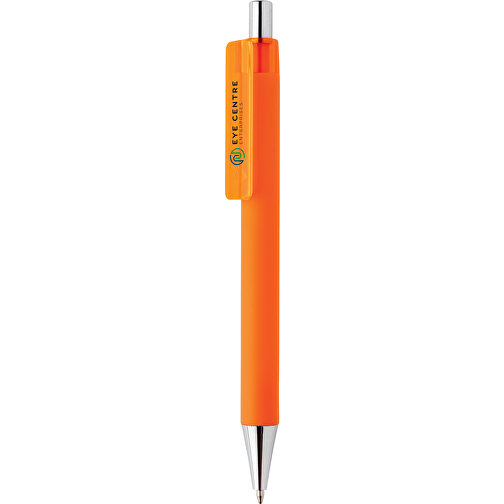 X8 Stift Mit Smooth-Touch, Orange , orange, ABS, 14,00cm (Höhe), Bild 4