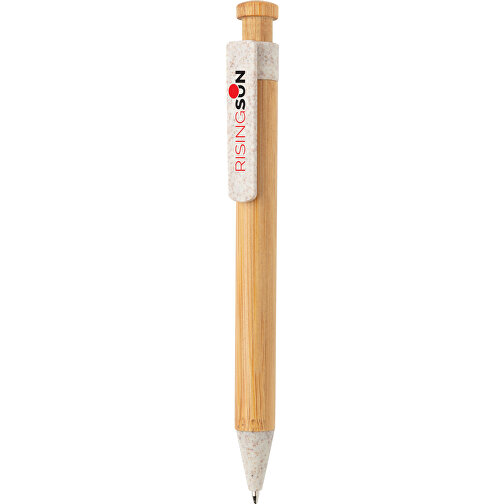Penna in bambù con clip in fibra di grano, Immagine 4