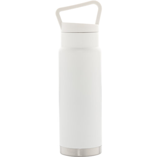 Auslaufsichere Vakuum-Flasche Mit Tragegriff, Weiß , weiß, Edelstahl, 28,30cm (Höhe), Bild 2