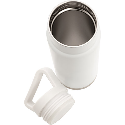 Auslaufsichere Vakuum-Flasche Mit Tragegriff, Weiß , weiß, Edelstahl, 28,30cm (Höhe), Bild 6