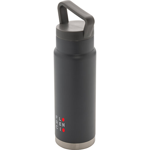 Auslaufsichere Vakuum-Flasche Mit Tragegriff, Grau , grau, Edelstahl, 28,30cm (Höhe), Bild 8