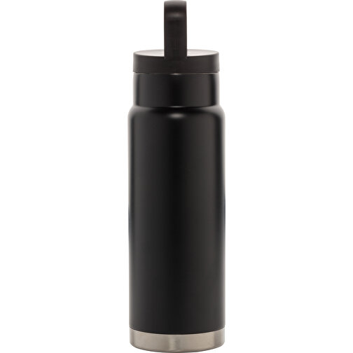Auslaufsichere Vakuum-Flasche Mit Tragegriff, Schwarz , schwarz, Edelstahl, 28,30cm (Höhe), Bild 5