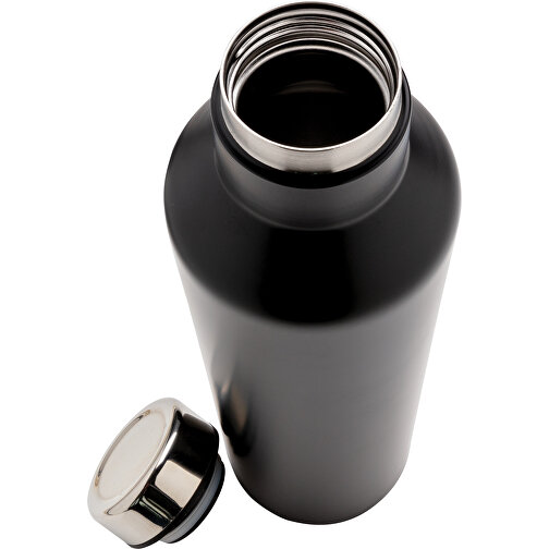 Moderne Vakuum-Flasche Aus Stainless Steel, Schwarz , schwarz, Edelstahl, 24,50cm (Höhe), Bild 4
