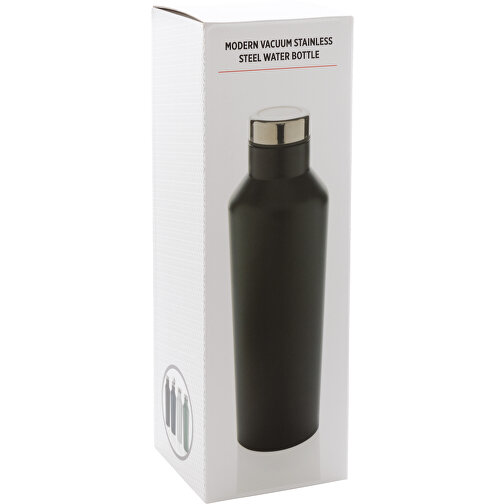 Moderne Vakuum-Flasche Aus Stainless Steel, Schwarz , schwarz, Edelstahl, 24,50cm (Höhe), Bild 7