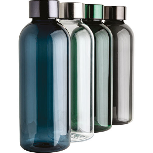 Auslaufsichere Trinkflasche Mit Metalldeckel, Transparent , transparent, Mit Glykol modifiziertes PET, 7,20cm x 20,70cm (Länge x Höhe), Bild 6