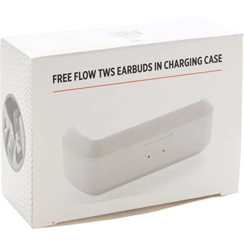 Free Flow TWS Ohrhörer In Ladebox, Weiß , weiß, ABS, 8,10cm x 2,90cm (Länge x Höhe), Bild 5