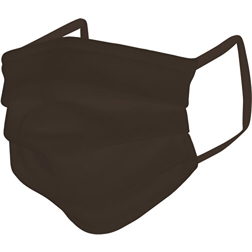 Mund-Nasen-Maske , walnuss, Baumwolle, 11,00cm x 9,00cm (Länge x Breite), Bild 2